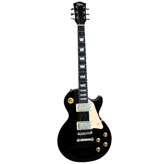 V-TONE VLP1 BK Elektrisk Guitar 4/4 Les Paul HH – Black Gloss