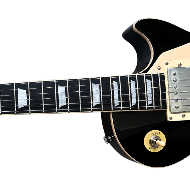 V-TONE VLP1 BK Elektrisk Guitar 4/4 Les Paul HH – Black Gloss