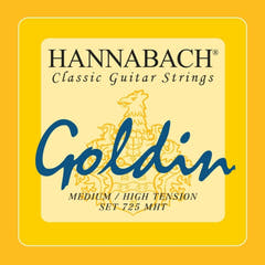 Hannabach Strings for classic guitar Series 725 Medium/High Tension Goldin - 3pc treble set (7258MHTC)