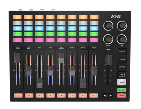 Wolfmix WING – Professional DMX Lighting Console & W1 Expansion