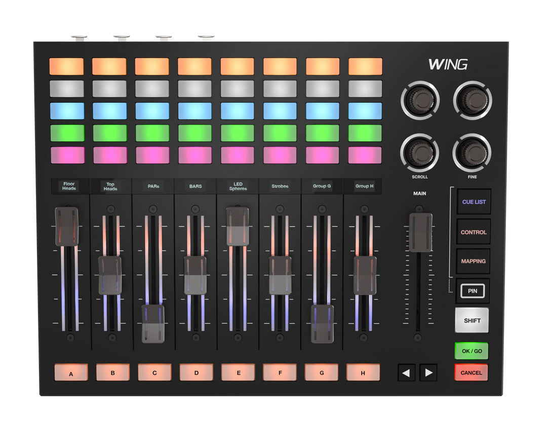 Wolfmix WING – Professional DMX Lighting Console & W1 Expansion
