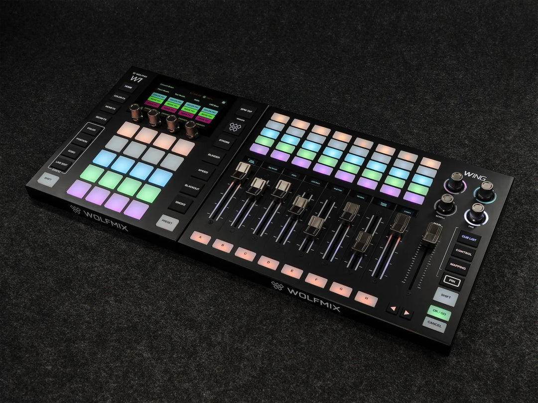 Wolfmix WING – Professional DMX Lighting Console & W1 Expansion