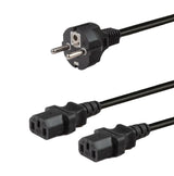 IEC Y-split Strømkabel (180cm)