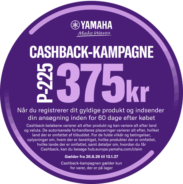 Yamaha cashback-kampagne: få 375 kr. retur – se hvordan