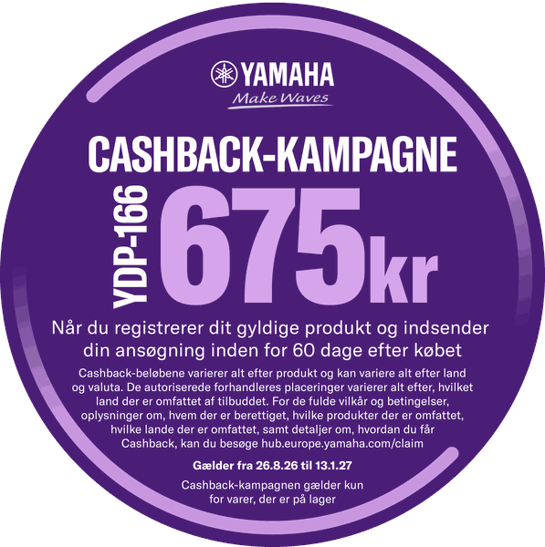 Yamaha cashback-kampagne: få 675 kr. retur – se hvordan